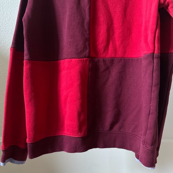 Nike Blue Ribbon Cut & Sew Colorblock Sweatshirt Red/Burgundy – Youth XL - Picture 12 of 15